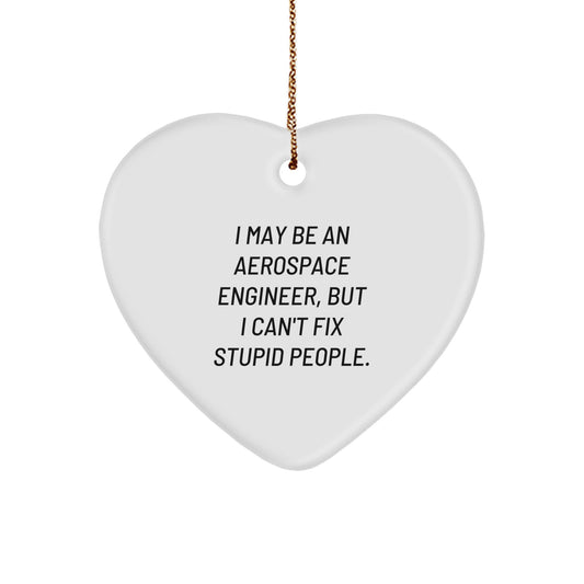 Funny Aerospace Engineer Heart Ornament Gifts from Men to Friends and Family for Christmas Unique Ideas - Image 1