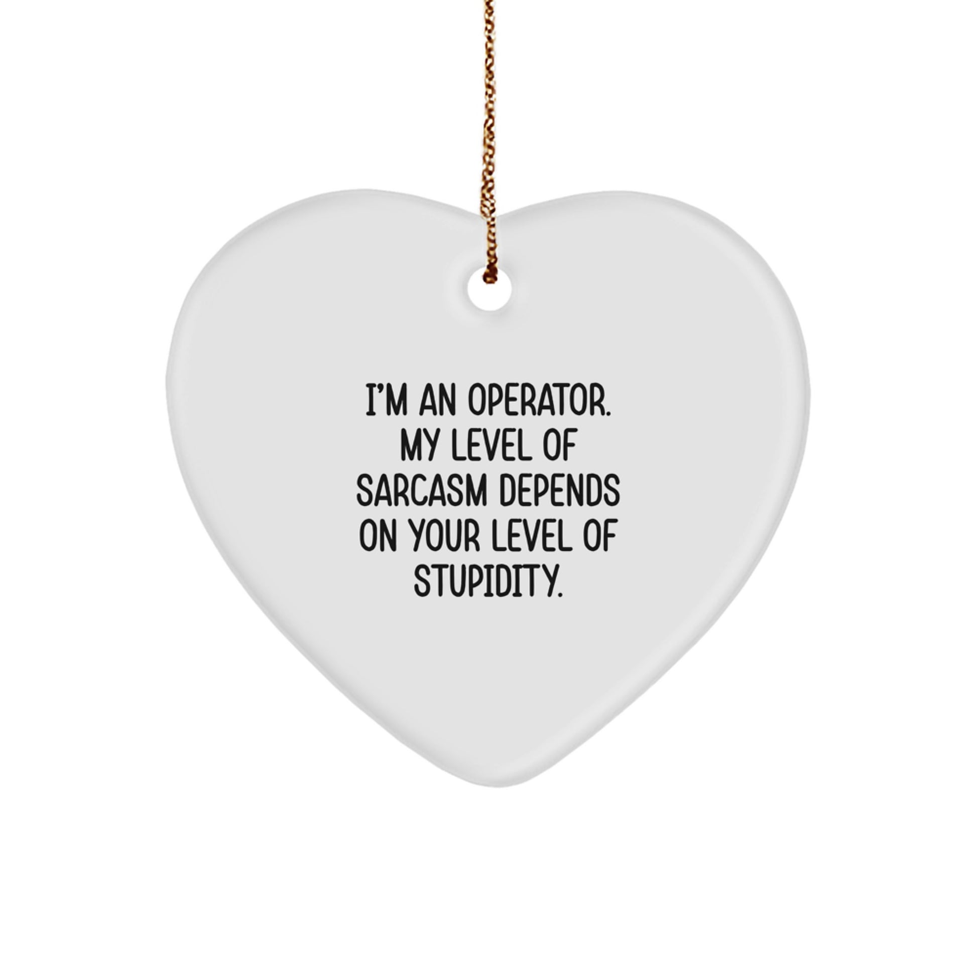 Funny Operator Heart Ornament Gifts from Men to Family Member Christmas Unique - Image 1
