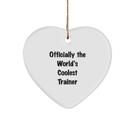 Funny Trainer Heart Ornament Gifts from Friends for Trainer Christmas Unique Decorations - Image 1
