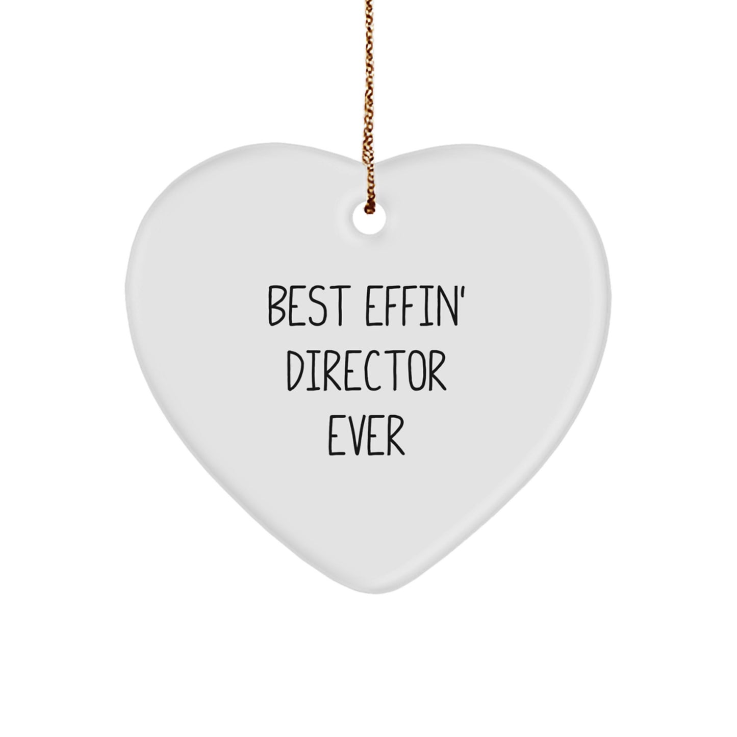 Funny Director Gifts from Men, Funny Heart Ornament for Director Friends, Best Effin' Director Ever Christmas Unique Gifts for Coworkers - Image 1