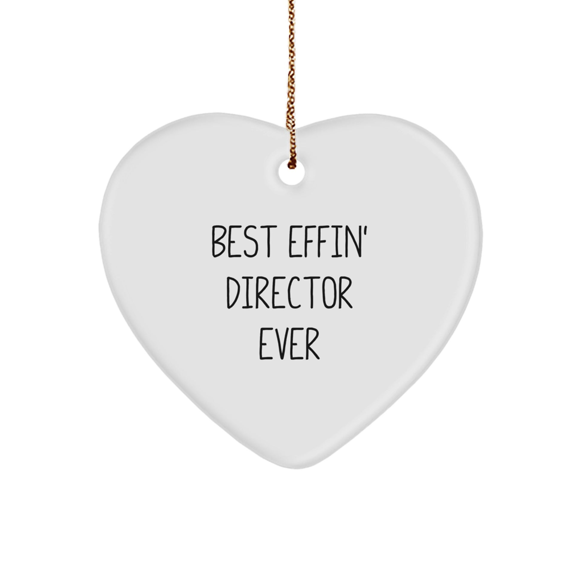 Funny Director Gifts from Men, Funny Heart Ornament for Director Friends, Best Effin' Director Ever Christmas Unique Gifts for Coworkers - Image 1