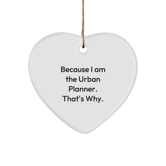 Urban Planner Heart Ornament Unique Christmas Unique Gifts from Friends to Urban Planner - Image 1