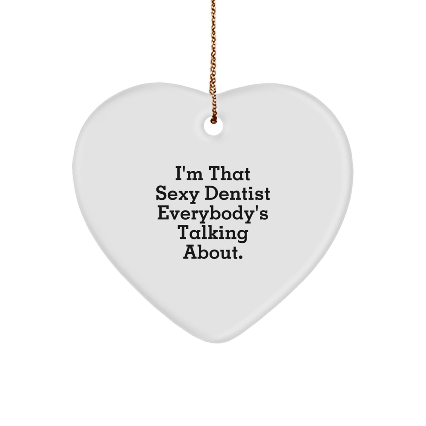 Funny Dentist Heart Ornament Gifts from Men to Friends for Christmas Unique Presents - Image 1