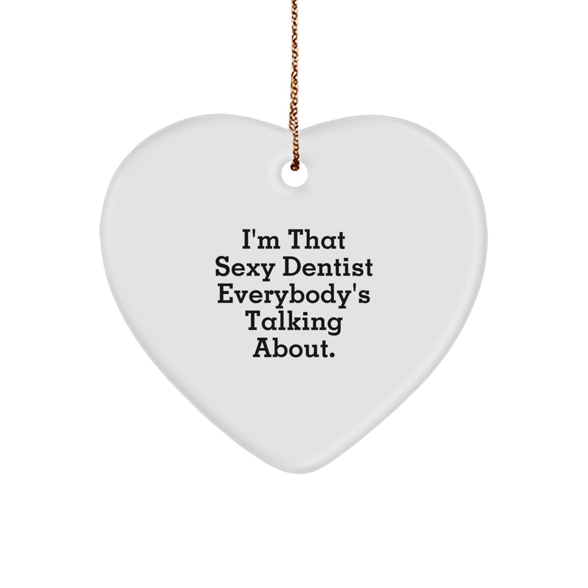 Funny Dentist Heart Ornament Gifts from Men to Friends for Christmas Unique Presents - Image 1