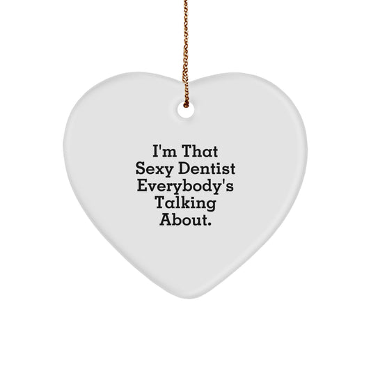 Funny Dentist Heart Ornament Gifts from Men to Friends for Christmas Unique Presents - Image 1