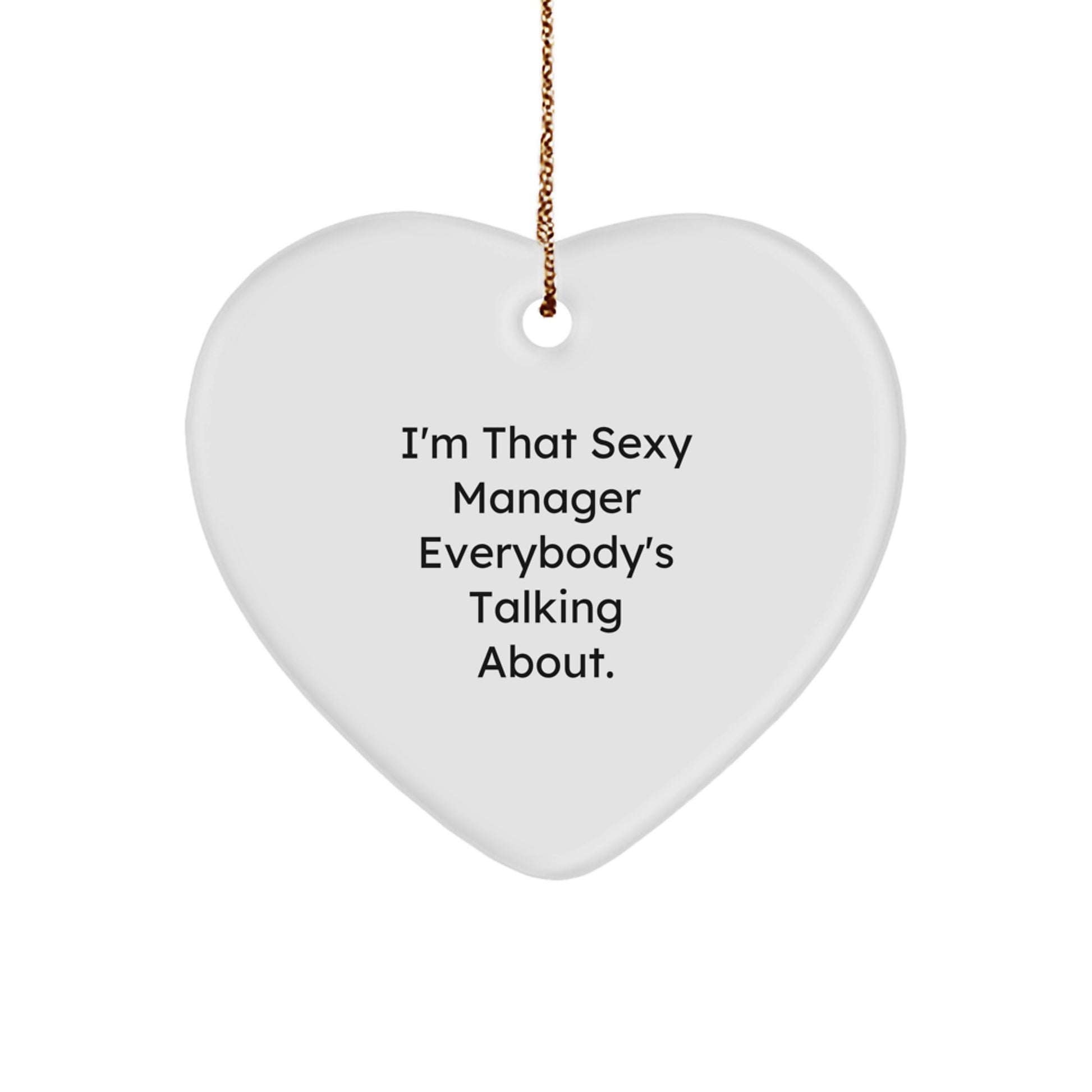 Funny Manager Heart Ornament Gifts from Men Friends to Manager Coworkers on Christmas Unique Gifts - Image 1