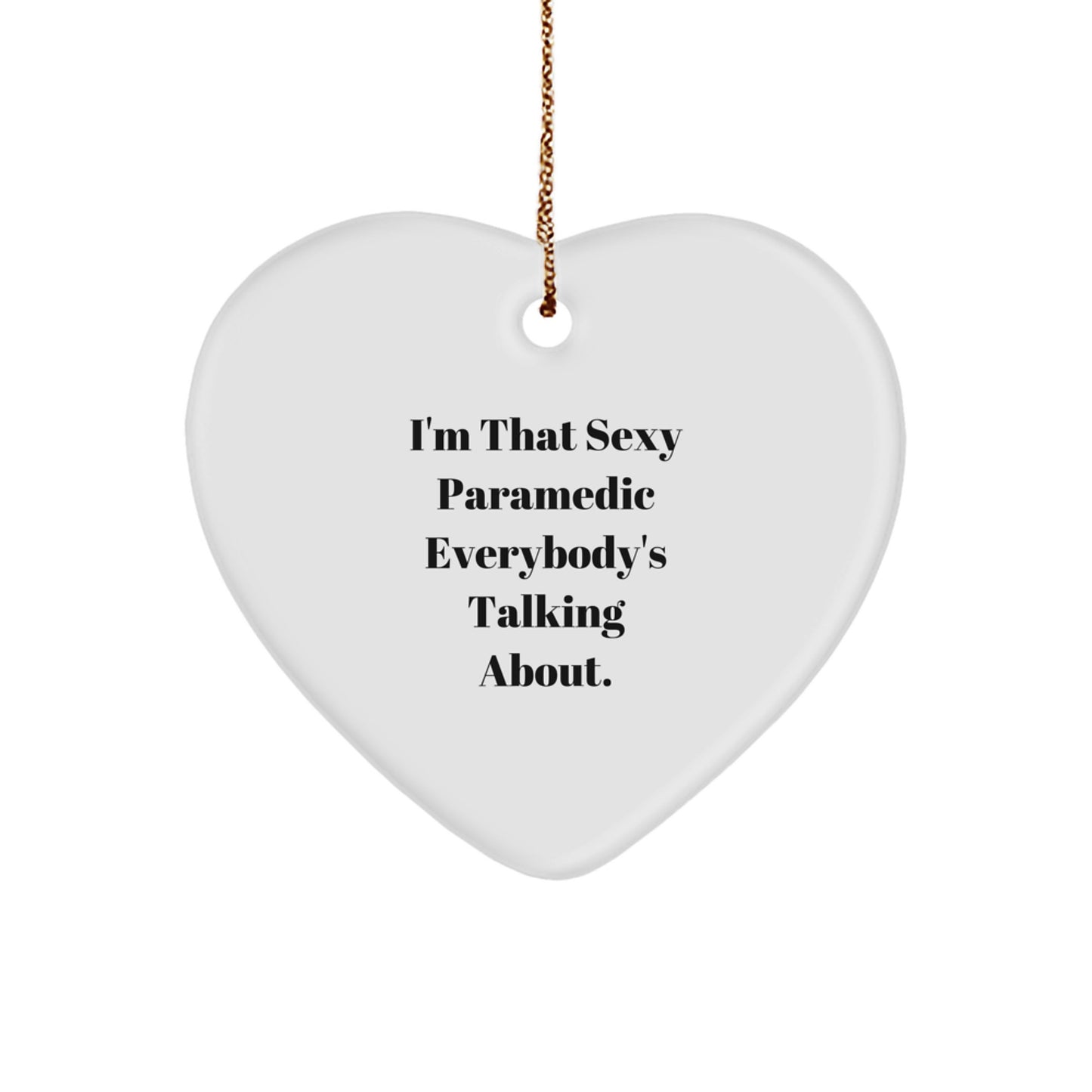Sexy Rescue Worker Gifts from Friends for Rescue Workers, Funny Heart Ornament, Xmas Unique Gifts - Image 1