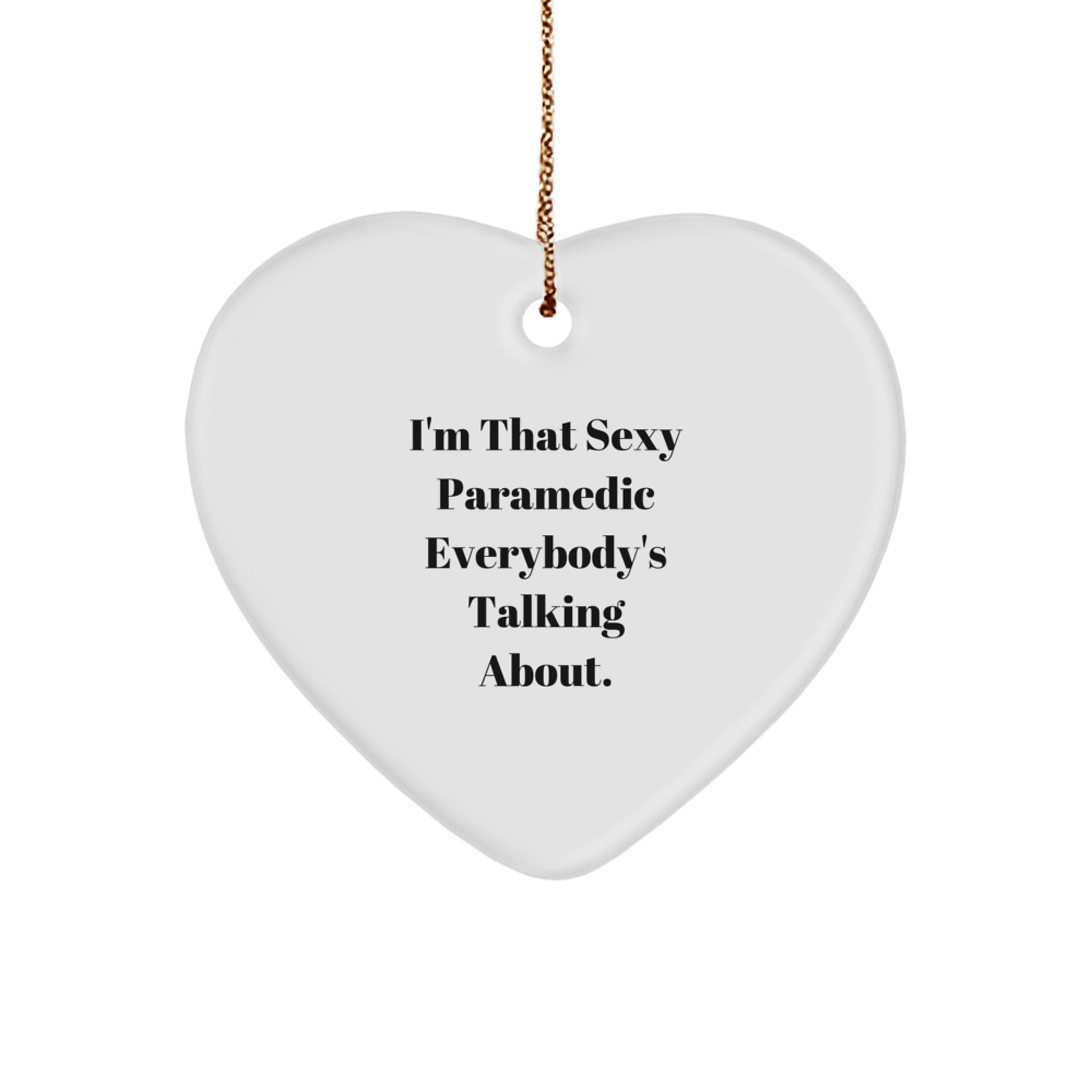 Sexy Rescue Worker Gifts from Friends for Rescue Workers, Funny Heart Ornament, Xmas Unique Gifts - Image 1