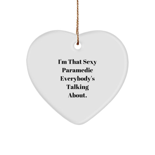 Sexy Rescue Worker Gifts from Friends for Rescue Workers, Funny Heart Ornament, Xmas Unique Gifts - Image 1