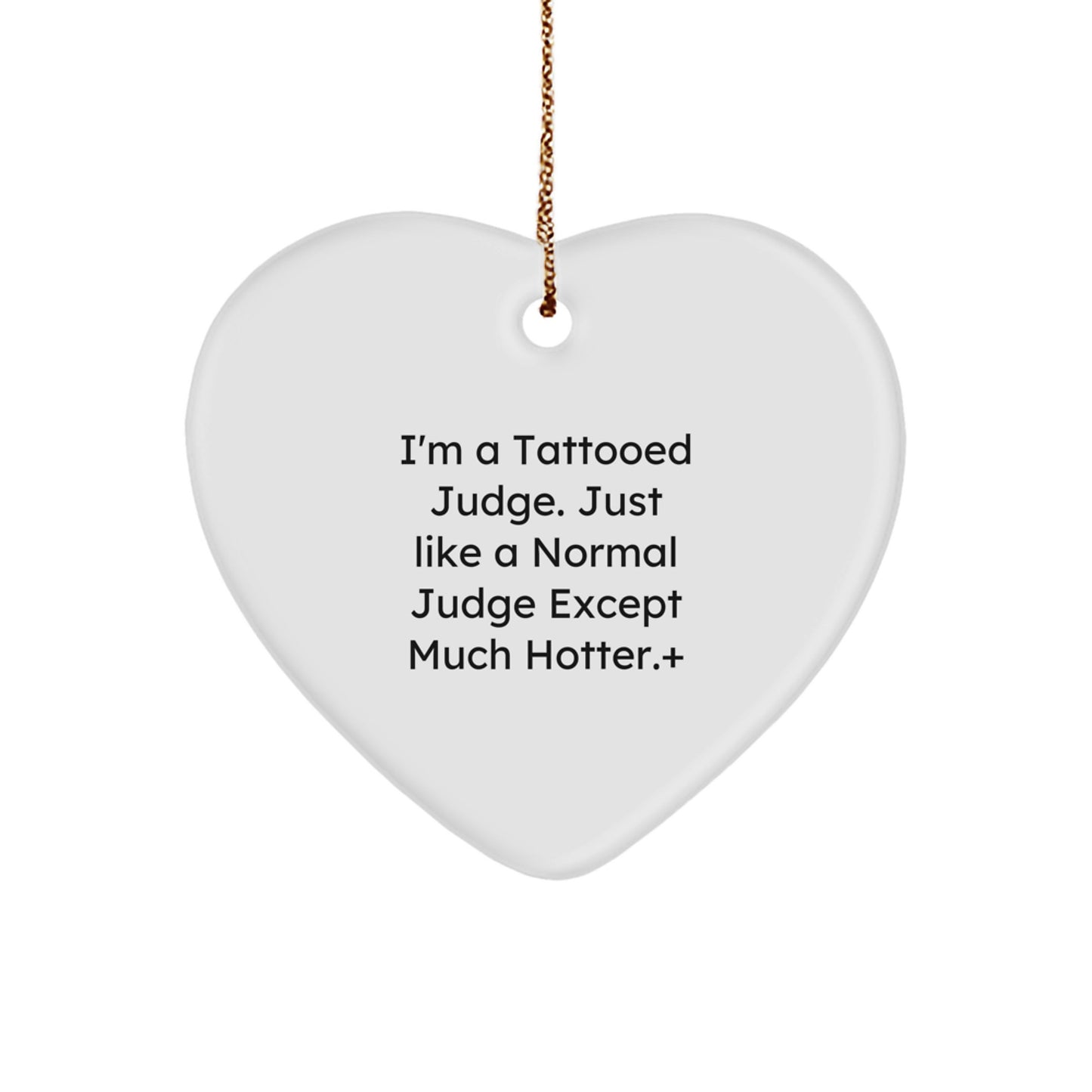 Funny Judge Gifts Heart Ornament from Friends - Judge Lover's Christmas Unique Gifts for Judge - Image 1