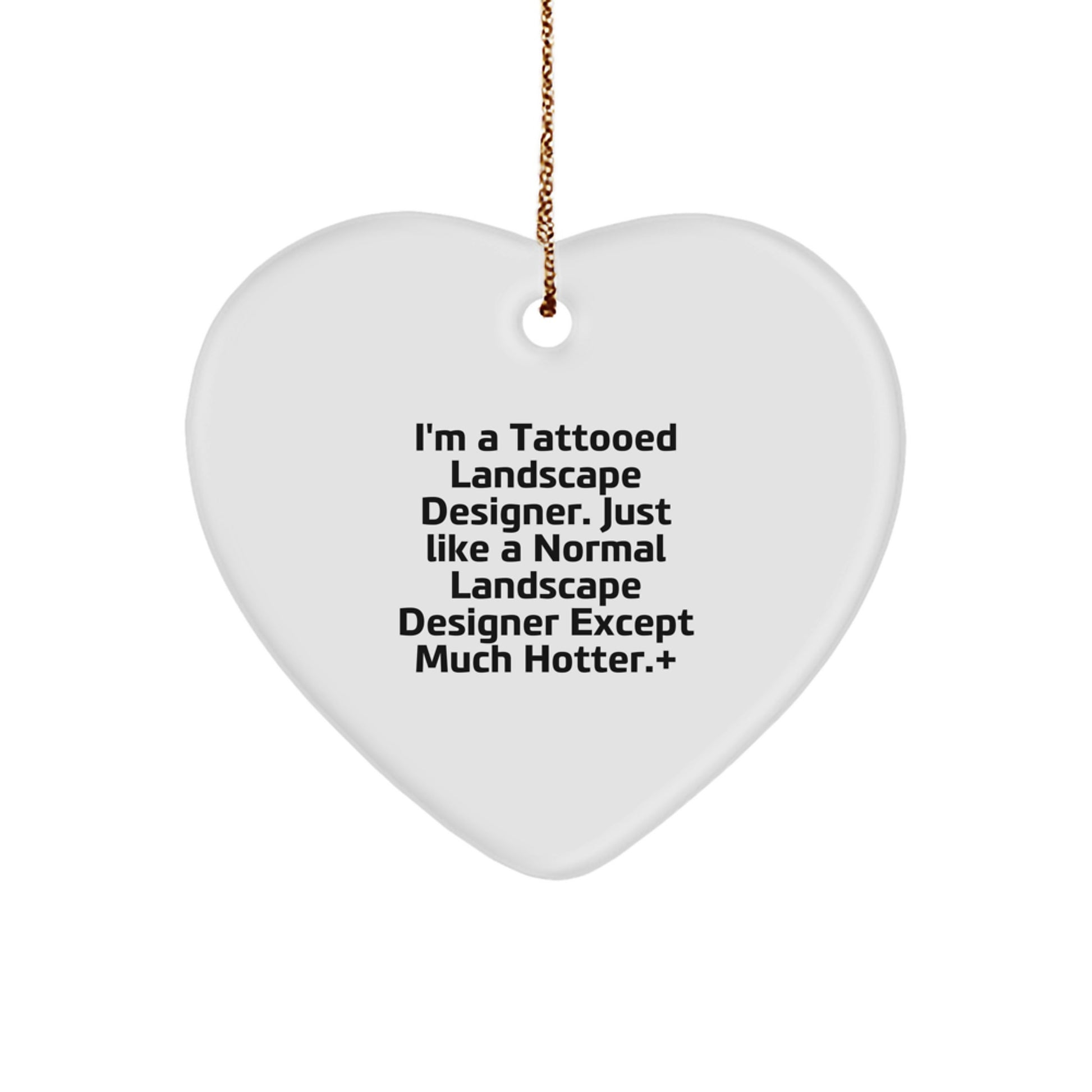 Funny Landscape Designer Heart Ornament Gifts from Friends to Family Members for Christmas Unique Decorations - Image 1