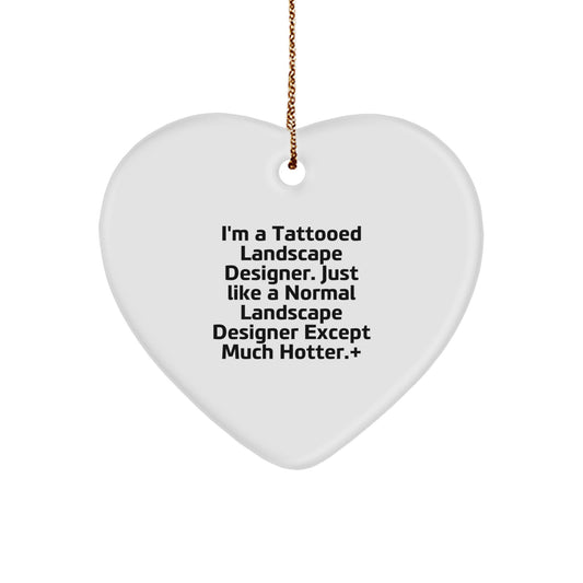 Funny Landscape Designer Heart Ornament Gifts from Friends to Family Members for Christmas Unique Decorations - Image 1