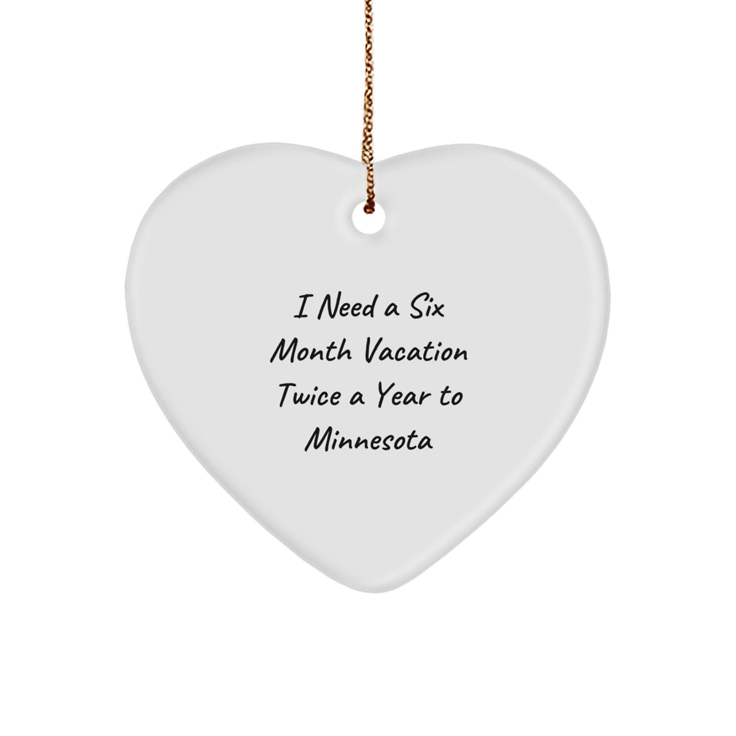 Minnesota Heart Ornament Gifts from Friends and Family to Love the Twin Cities - Image 1
