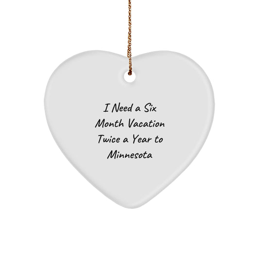 Minnesota Heart Ornament Gifts from Friends and Family to Love the Twin Cities - Image 1