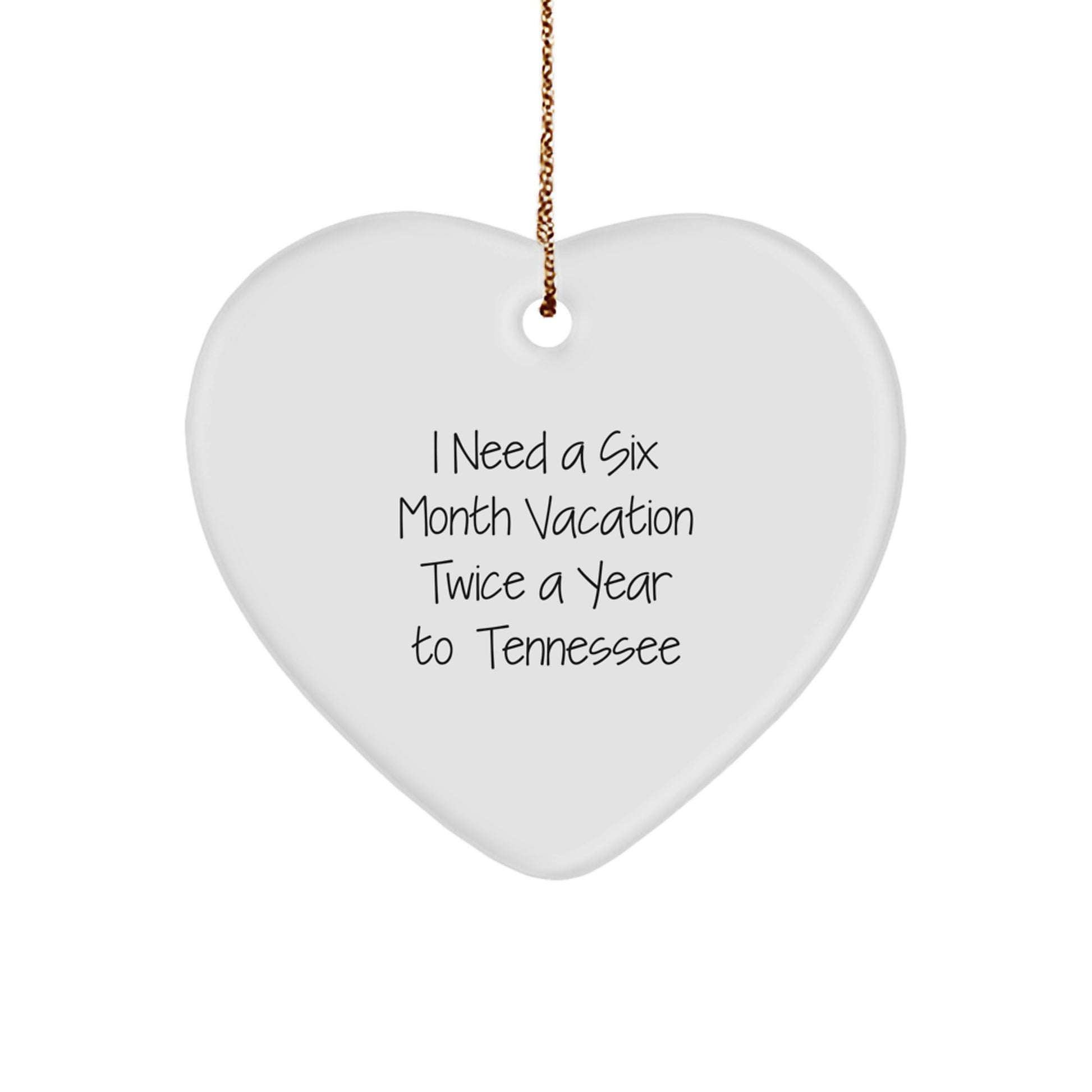 Funny Tennessee Heart Ornament Gifts from Friends and Family for Tennessee Lovers, Perfect Christmas Unique Gifts - Image 1