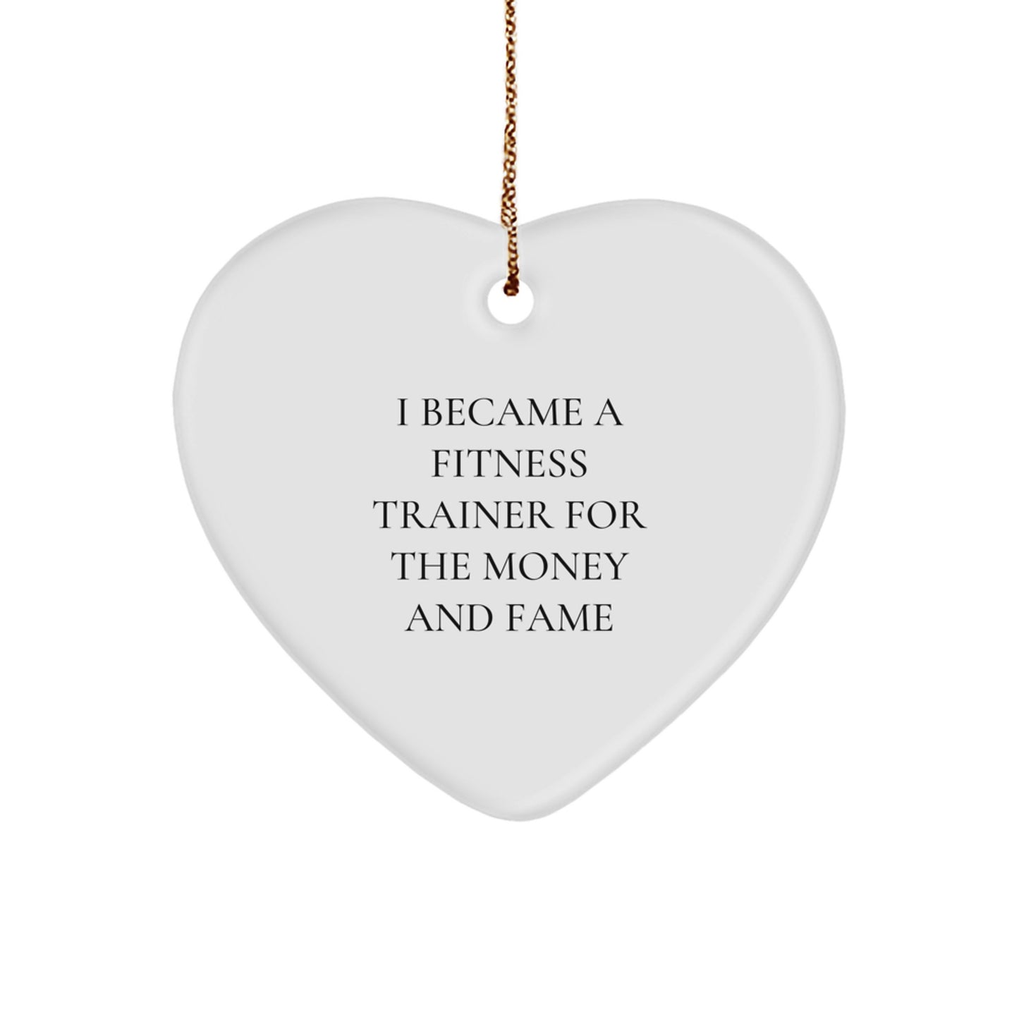 Funny Fitness Trainer Heart Ornament Gifts from Friends and Family for Christmas Unique - Image 1