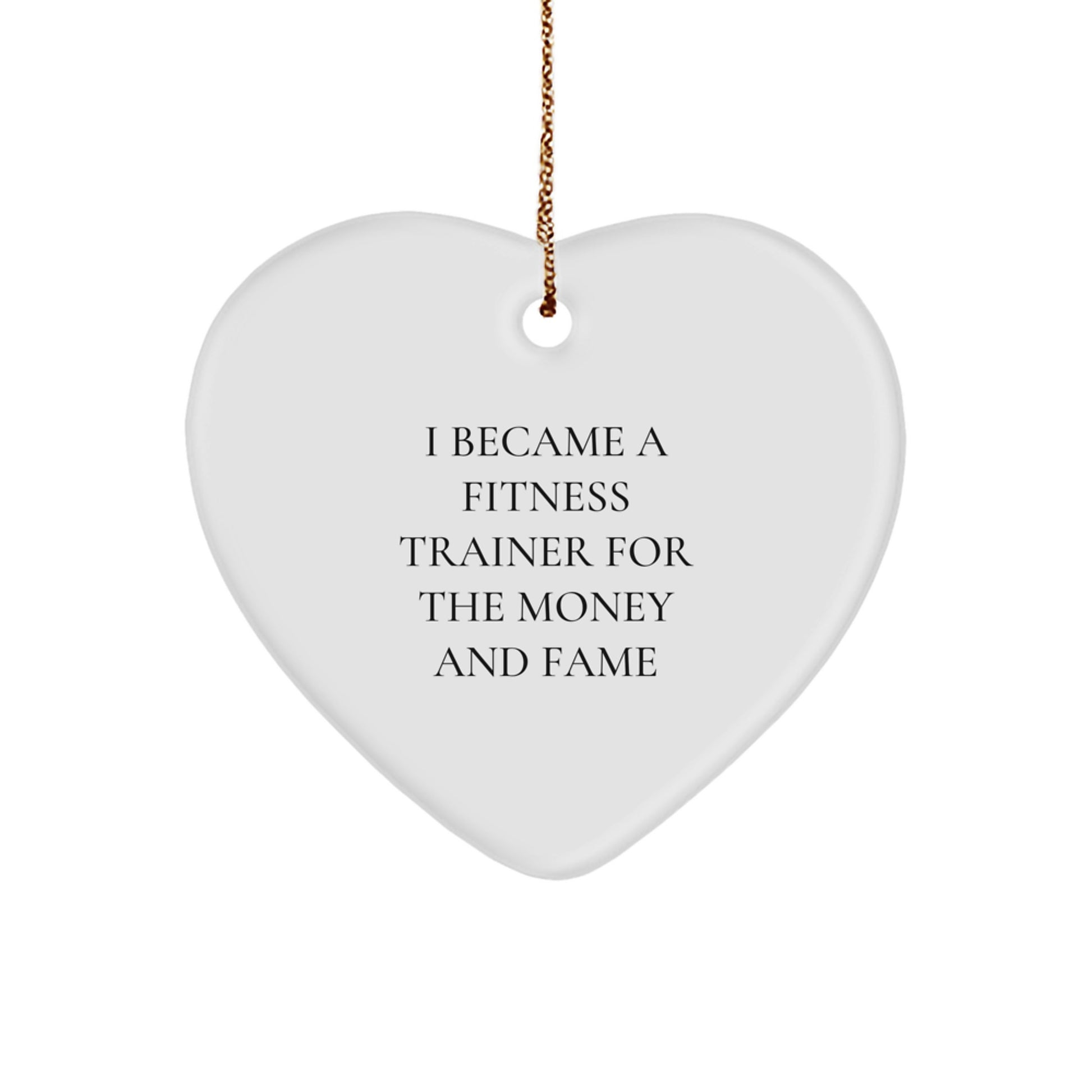 Funny Fitness Trainer Heart Ornament Gifts from Friends and Family for Christmas Unique - Image 1