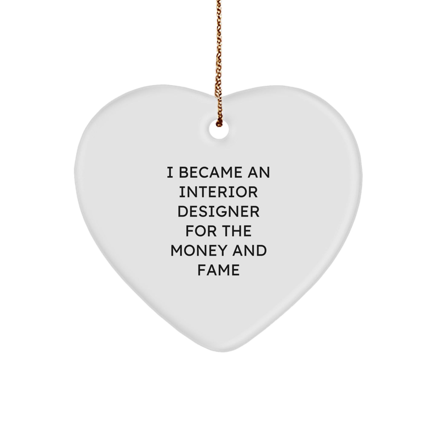 Interior Designer Gifts from Men, Women, Friends, Coworkers, or Family for Interior Designers, Funny Heart Ornament, Unique Christmas Unique Gifts - Image 1
