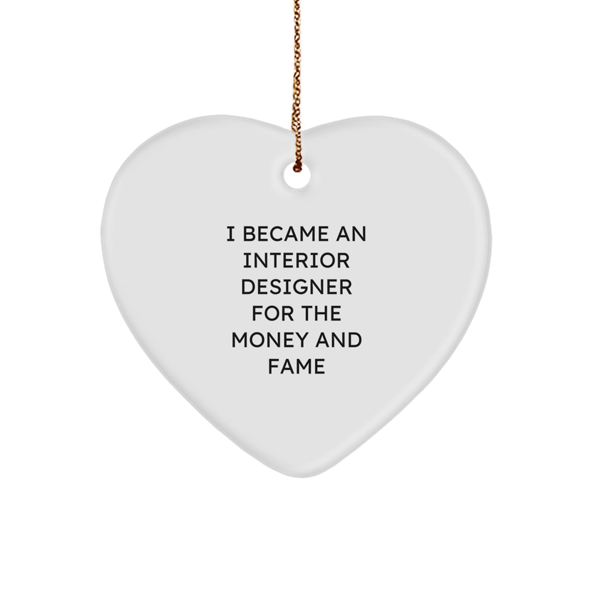 Interior Designer Gifts from Men, Women, Friends, Coworkers, or Family for Interior Designers, Funny Heart Ornament, Unique Christmas Unique Gifts - Image 1