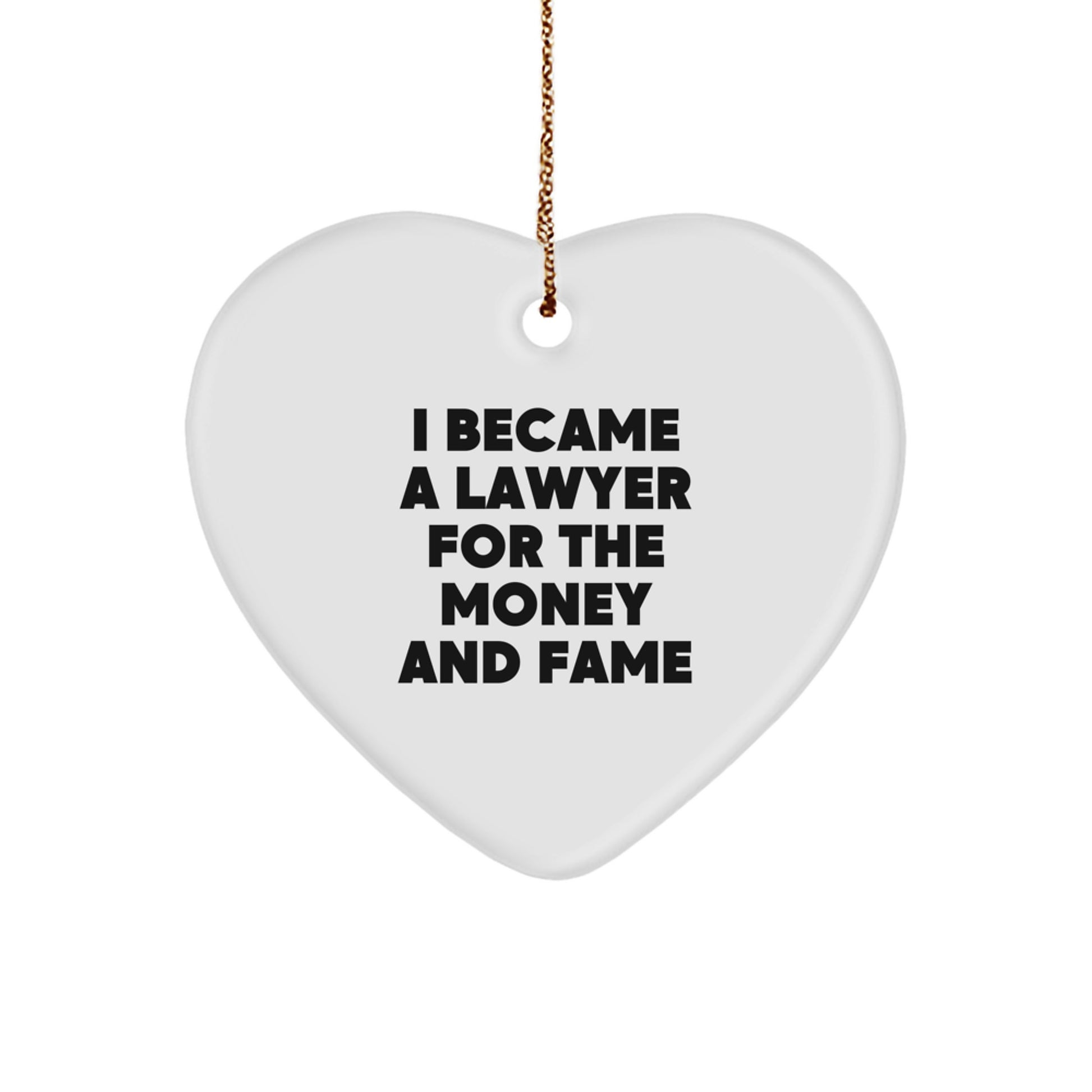 Funny Lawyer Gifts from Friends for Christmas Unique Lawyer Heart Ornaments Men Women Lawyer - Image 1