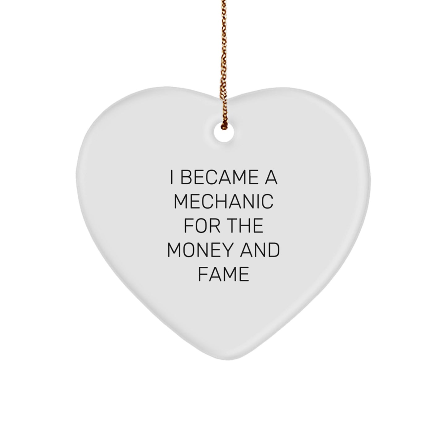 Funny Mechanic Gifts from Men, Heart Ornament for Friends, Christmas Unique Presents for Mechanic Enthusiasts - Image 1