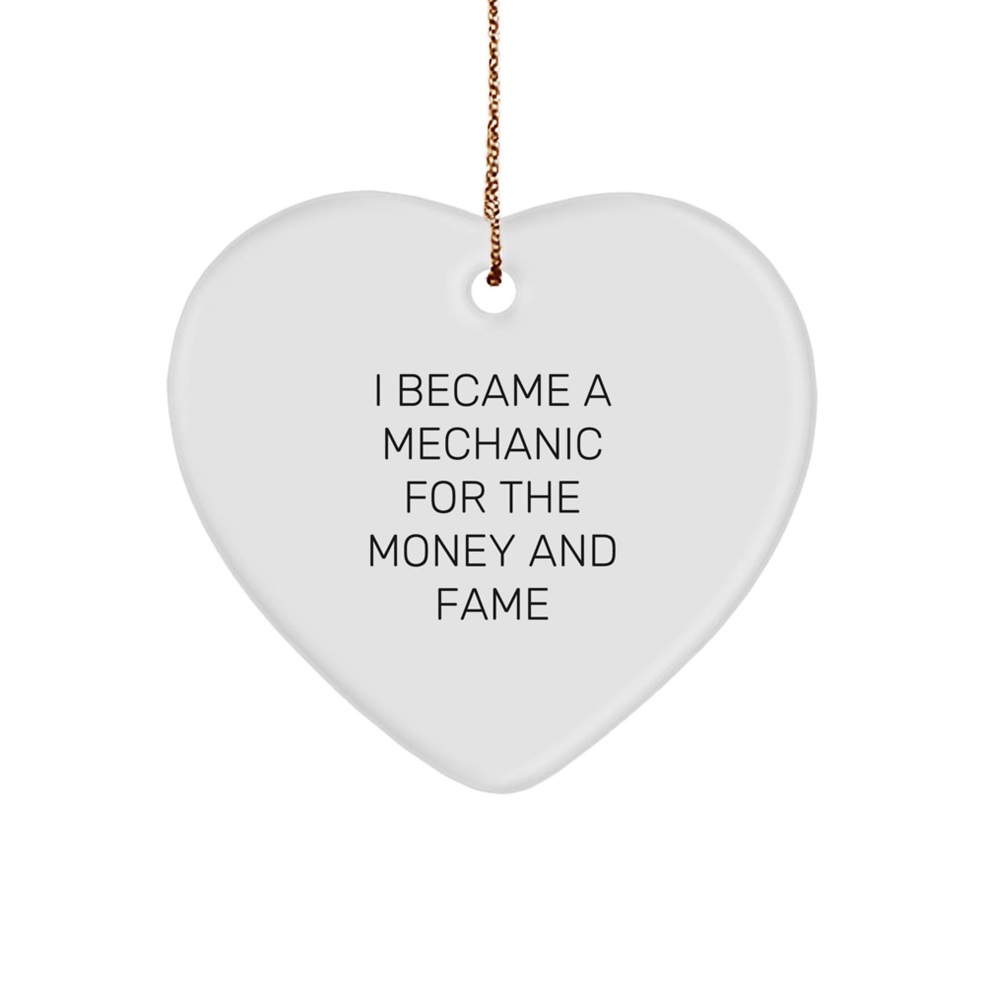 Funny Mechanic Gifts from Men, Heart Ornament for Friends, Christmas Unique Presents for Mechanic Enthusiasts - Image 1