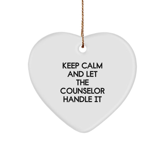 Funny Counselor Heart Ornament Gifts from Friends and Family for Christmas Unique - Image 1