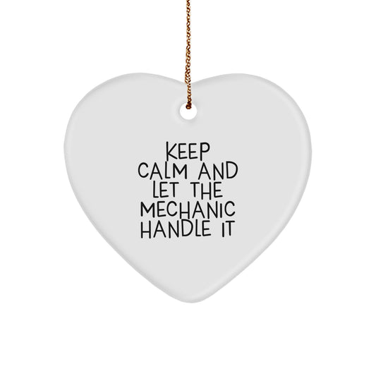 Funny Mechanic Heart Ornament Gifts from Men to Mechanic Friends on Christmas Unique - Image 1