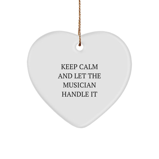 Funny Musician Gifts from Men for Musician Friends - Keep Calm And Let The Musician Handle It Christmas Unique Gifts - Image 1