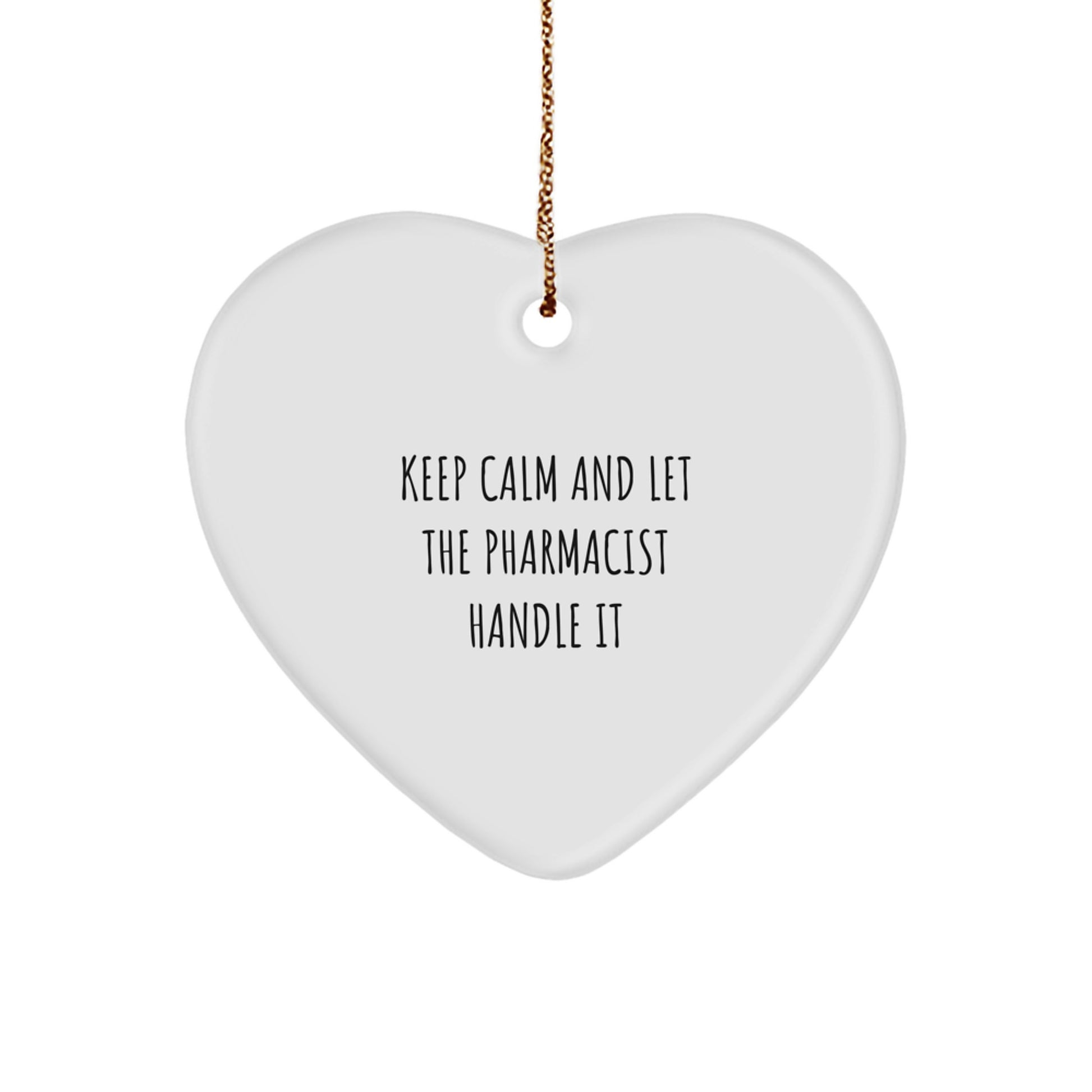Funny Pharmacist Gifts from Men to Heart Ornament for Christmas Unique Ideas - Image 1