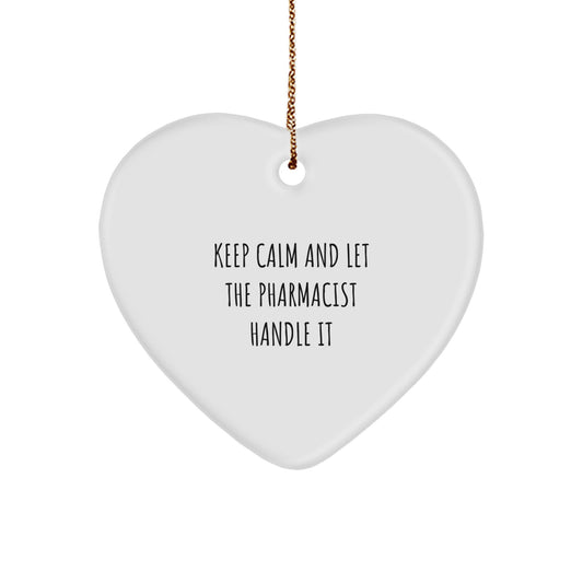 Funny Pharmacist Gifts from Men to Heart Ornament for Christmas Unique Ideas - Image 1