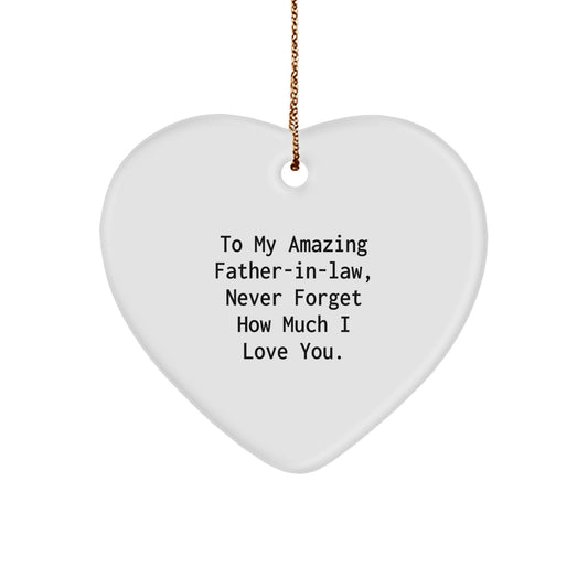 Funny Heart Ornament Gifts from Family to Father-in-law for Christmas - Image 1