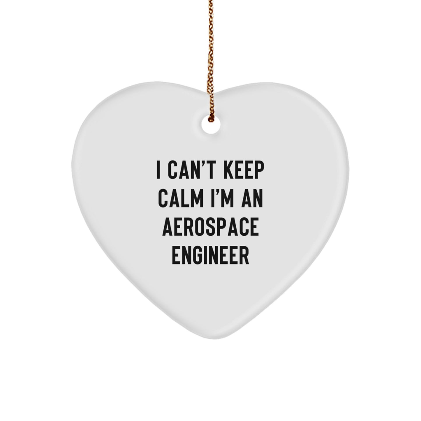 Funny Aerospace Engineer Heart Ornament Gifts from Friends for Aerospace Engineer Christmas Unique - Image 1