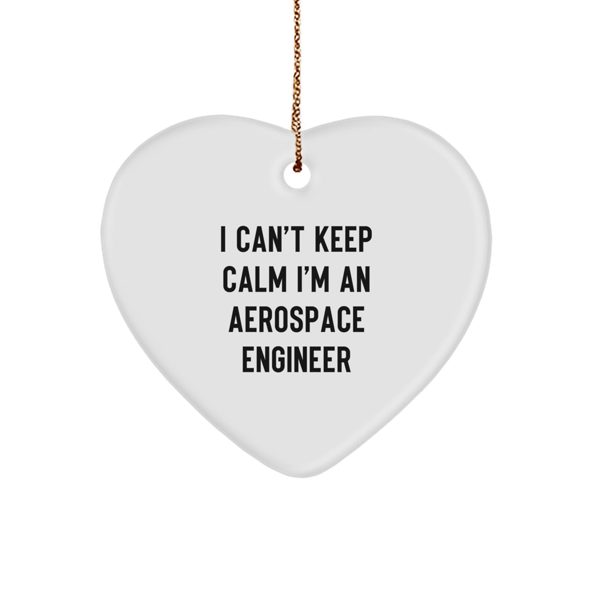 Funny Aerospace Engineer Heart Ornament Gifts from Friends for Aerospace Engineer Christmas Unique - Image 1