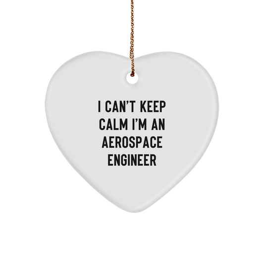 Funny Aerospace Engineer Heart Ornament Gifts from Friends for Aerospace Engineer Christmas Unique - Image 1