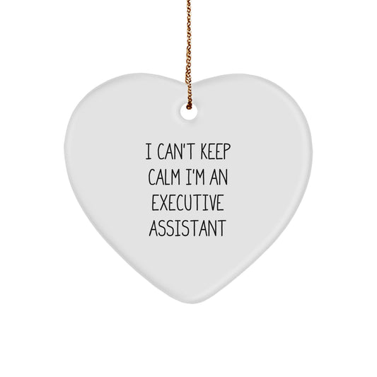 Funny Executive Assistant Heart Ornament Gifts from Friends, Inspirational Christmas Unique Gifts for Executive Assistants - Image 1