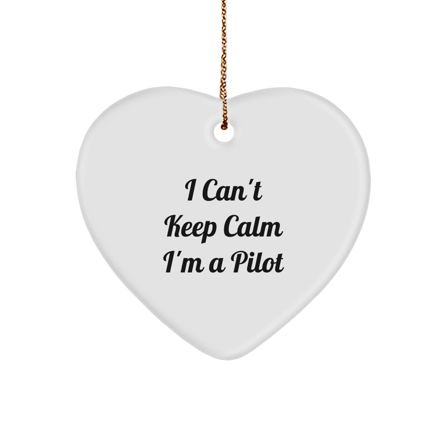 Funny Pilot Heart Ornament Gifts from Family to Pilot Men Christmas Unique Gifts - Image 1
