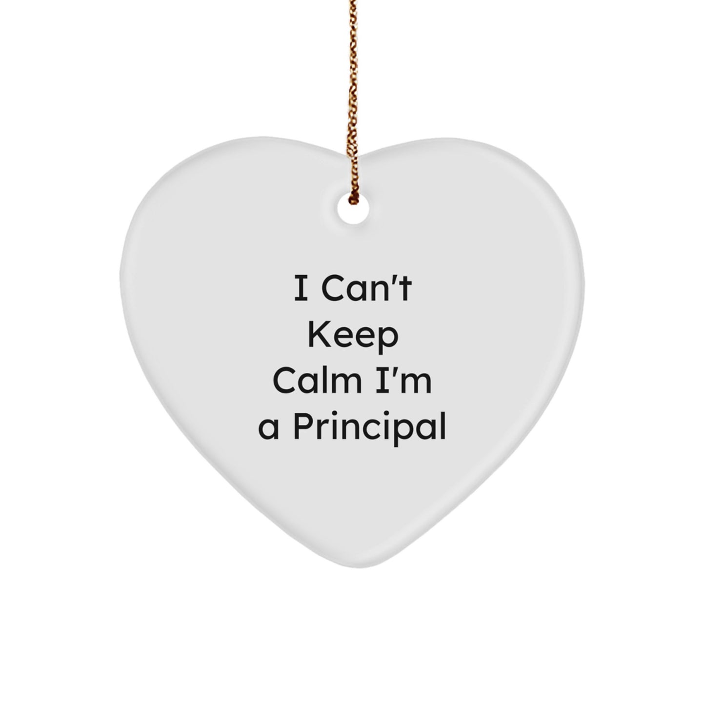 Funny Principal Heart Ornament Gifts from Men to Friends, Principal Christmas Unique Gifts - Image 1