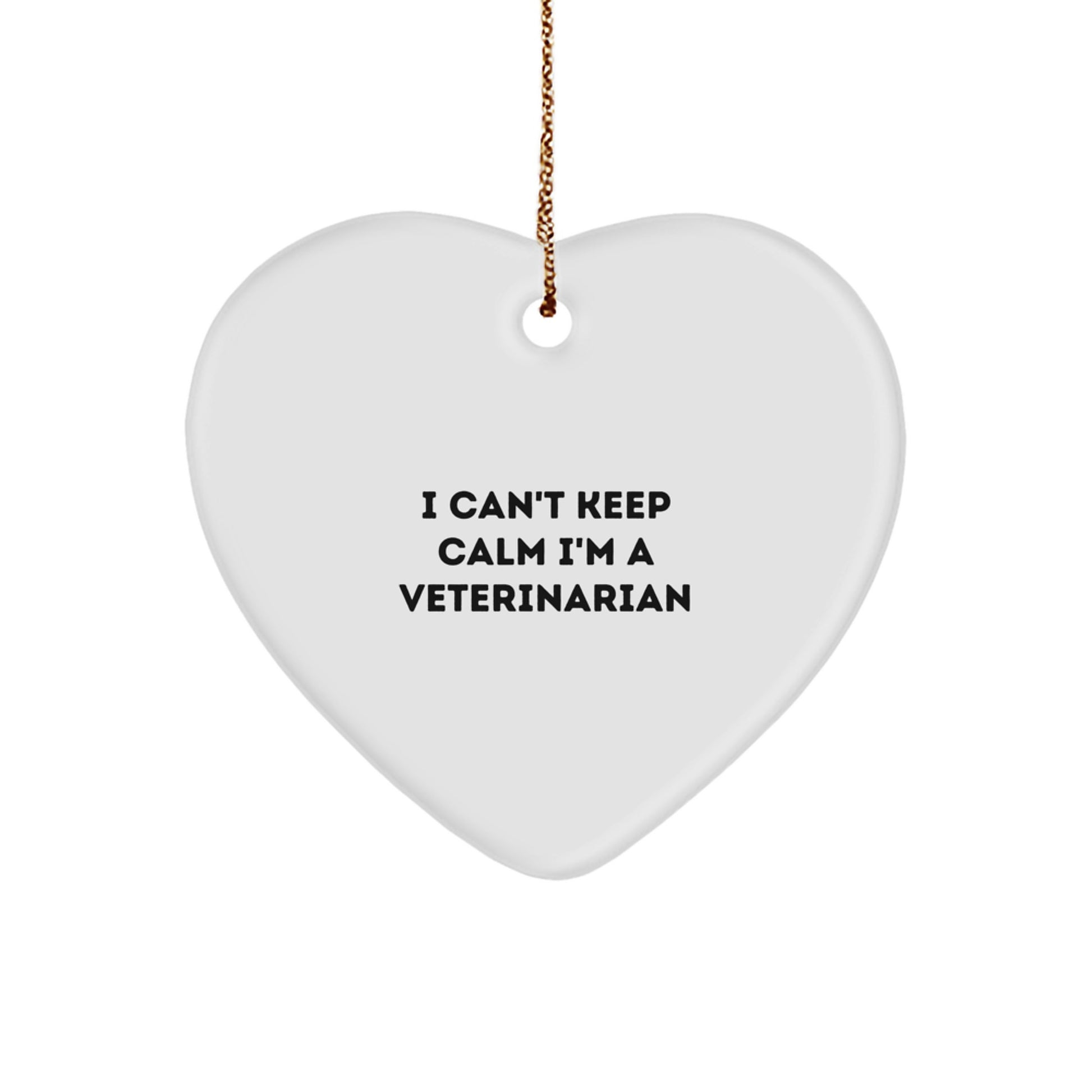 Funny Veterinarian Gifts from Friends, I'm A Veterinarian Heart Ornament, Christmas Unique Gifts for Veterinarian - Image 1
