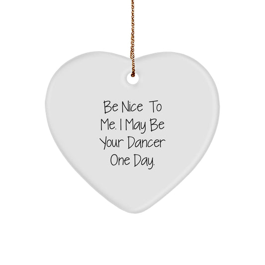 Funny Dancer Heart Ornament Gifts from Friends for Christmas Unique Dancer Gifts - Image 1