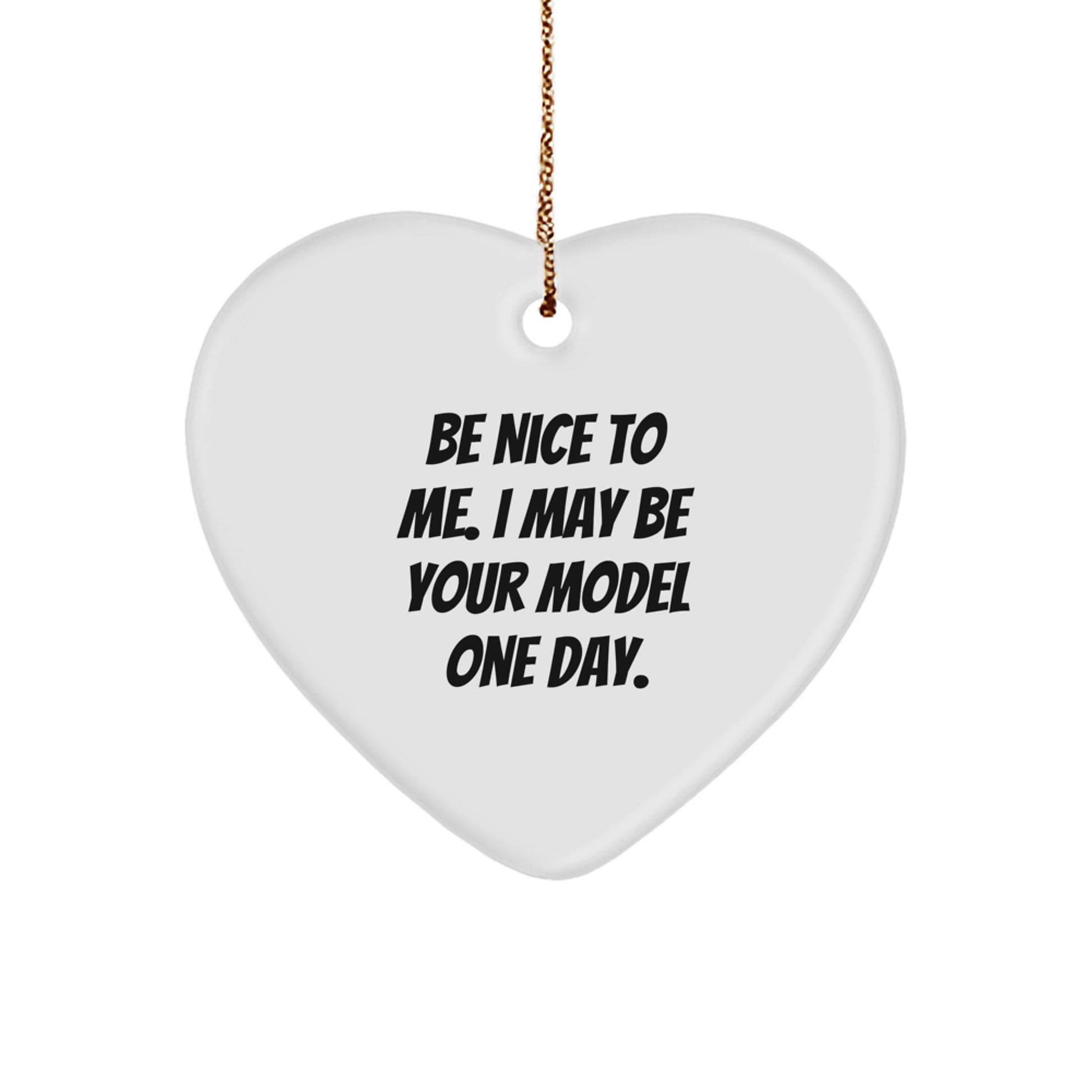Funny Model Gifts from Friends or Family - Christmas Unique Ornament for Men or Women - Image 1