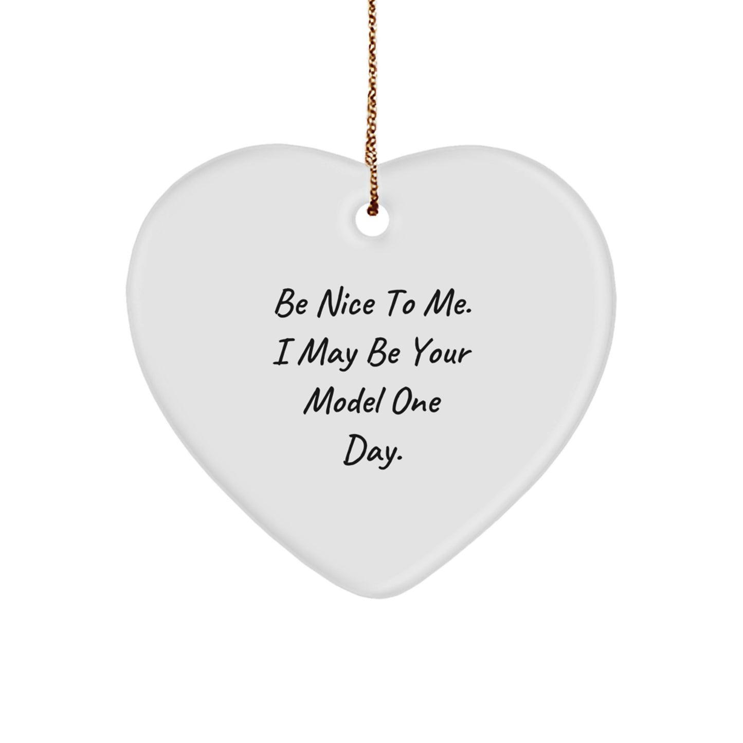 Funny Model Heart Ornament Gifts from Friends for Christmas, Heart Shaped Model Gift for Men, Women, Friends, Coworkers - Image 1