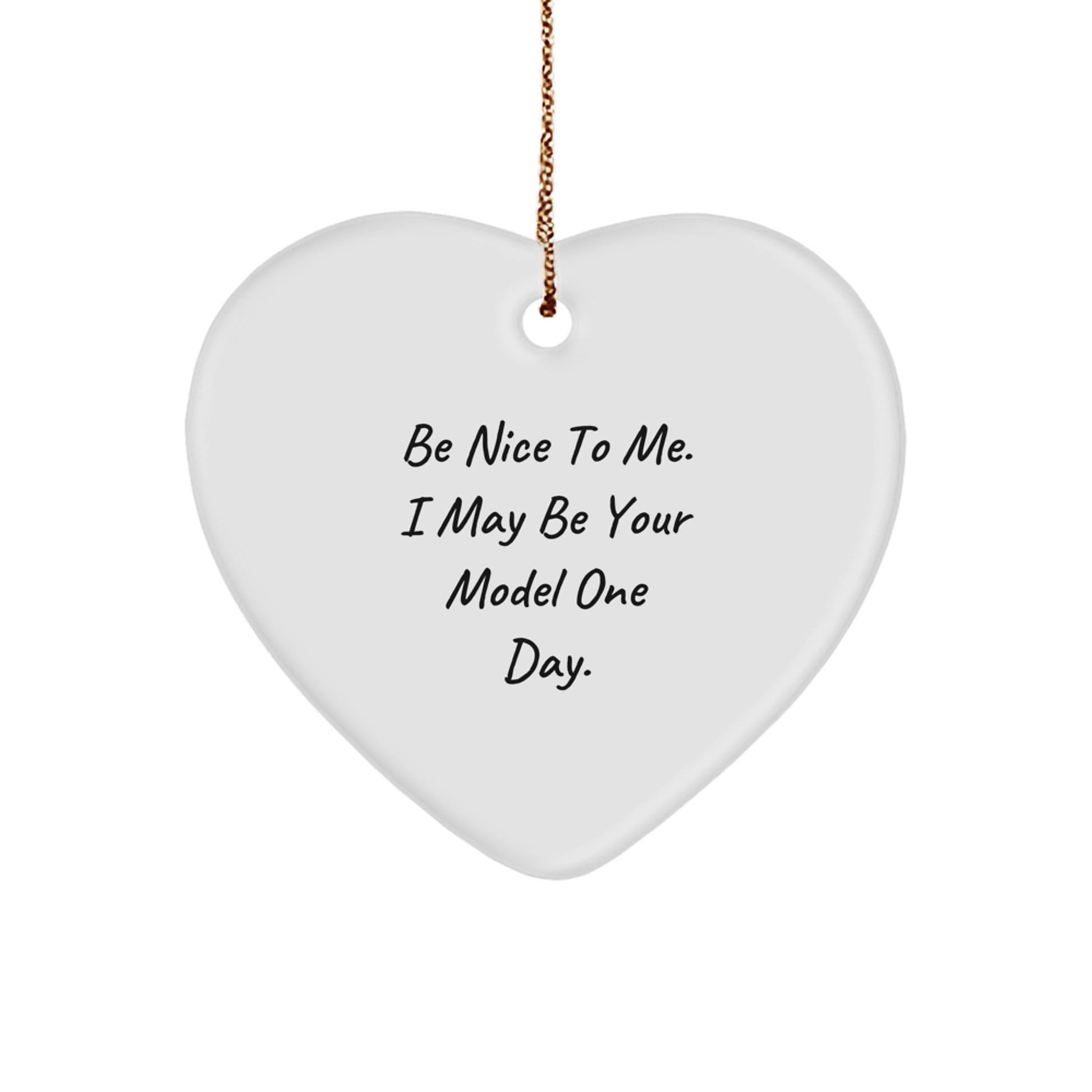 Funny Model Heart Ornament Gifts from Friends for Christmas, Heart Shaped Model Gift for Men, Women, Friends, Coworkers - Image 1