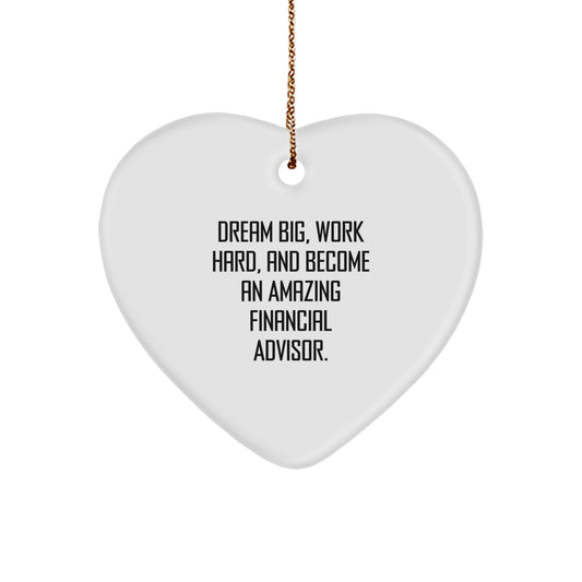 Gifts from Family or Friends for Financial Advisor - Inspirational Heart Ornament for Christmas Unique Gifts - Image 1