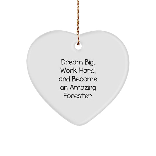 Forester Inspirational Heart Ornament, Funny Christmas Unique Gifts from Friends to Family, Heart Shaped Ornament for Forester, Gifts for Christmas Unique Ideas - Image 1