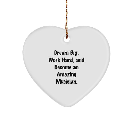 Musician Inspiration Heart Ornament Gifts from Family for Christmas Unique Gifts - Image 1