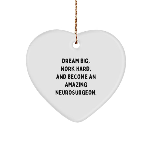 Funny Neurosurgeon Gifts from Friends - Heart Ornament for Christmas Unique Gifts for Men Women - Image 1