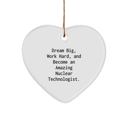 Funny Nuclear Technologist Heart Ornament Gifts from Friends for Christmas Unique - Image 1