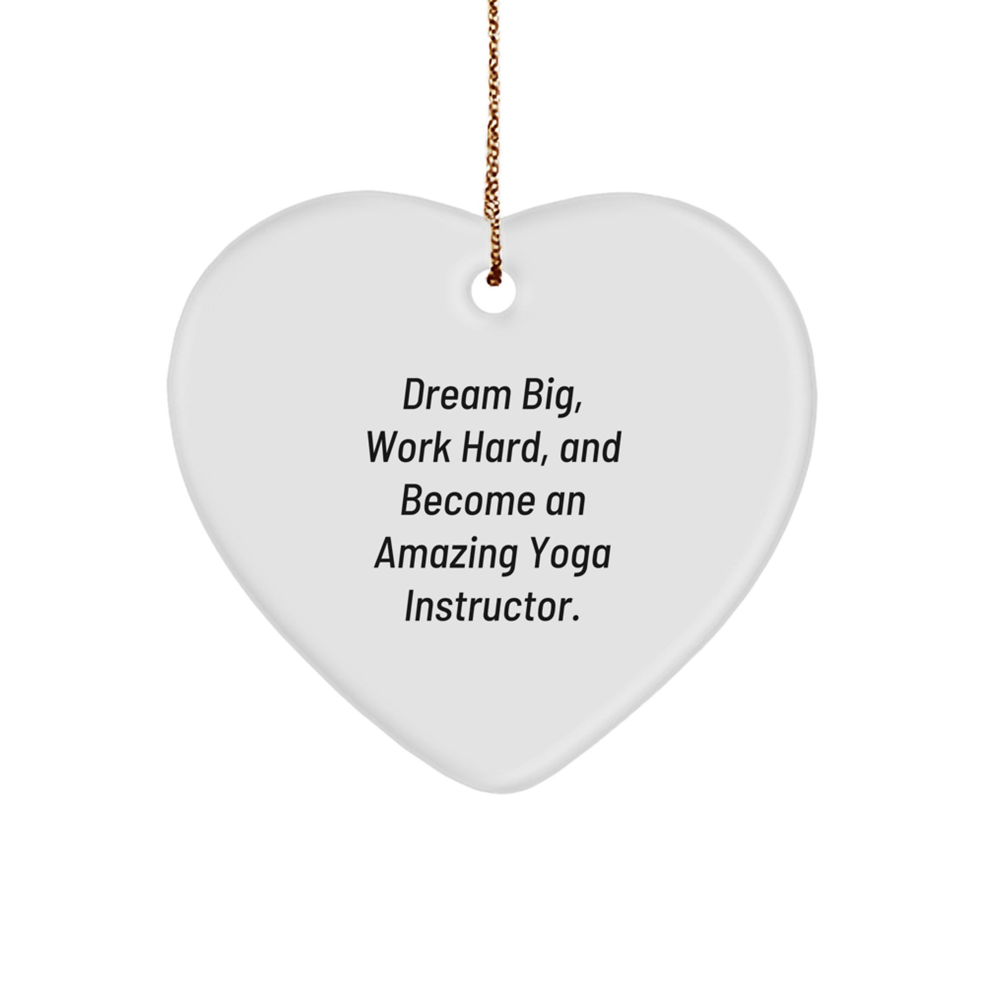 Funny Inspirational Gifts from Men to Yoga Instructor Friends for Christmas Unique Heart Ornaments - Image 1