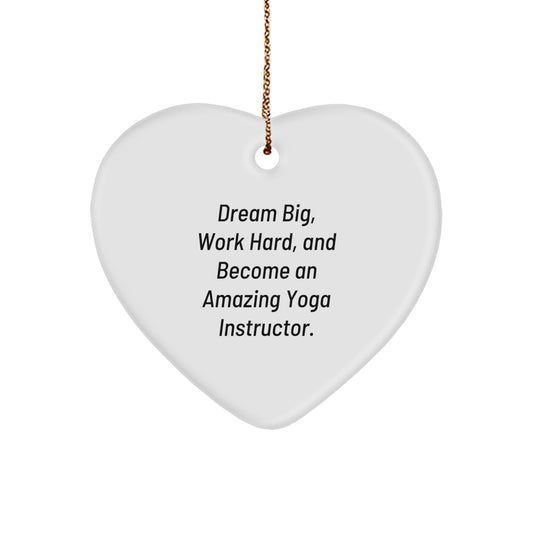 Funny Inspirational Gifts from Men to Yoga Instructor Friends for Christmas Unique Heart Ornaments - Image 1